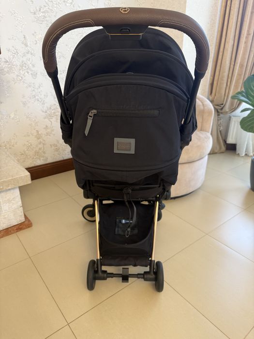 Коляска Cybex Coya Sepia Black шасі rosegold, Візочок Сайбекс Койя