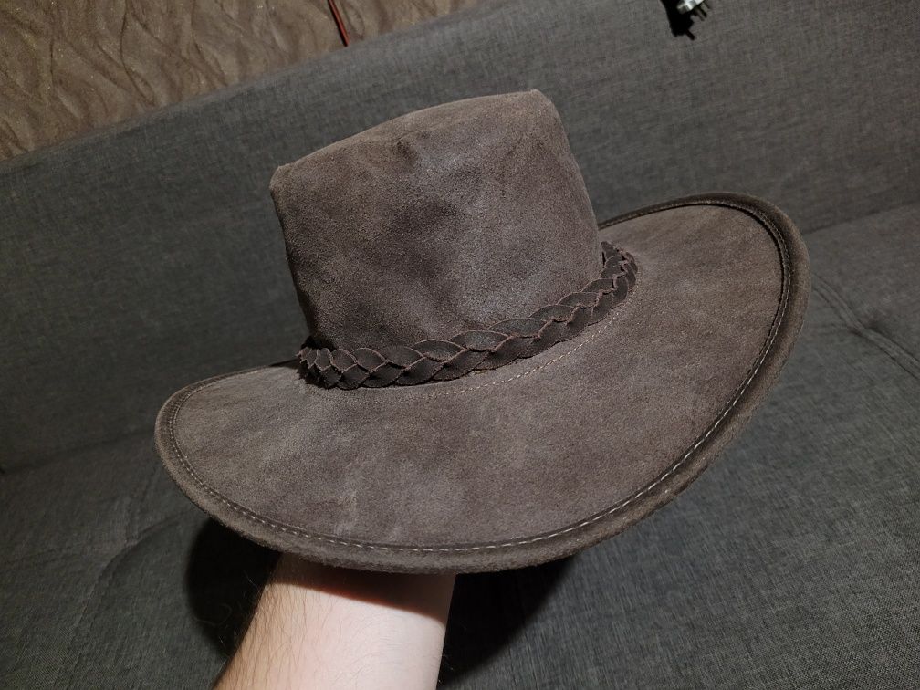 Шляпа ковбойская BC Hat кожаная капелюх ковбойський