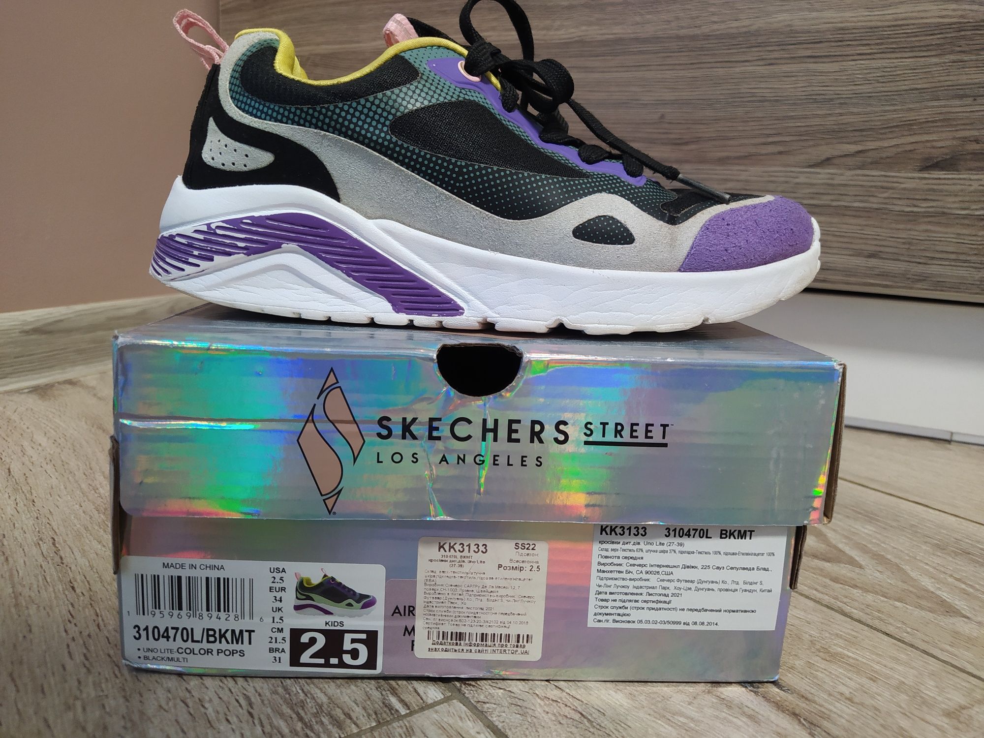 Кросівки Skechers Los Angeles 34 розмір для дівчинки