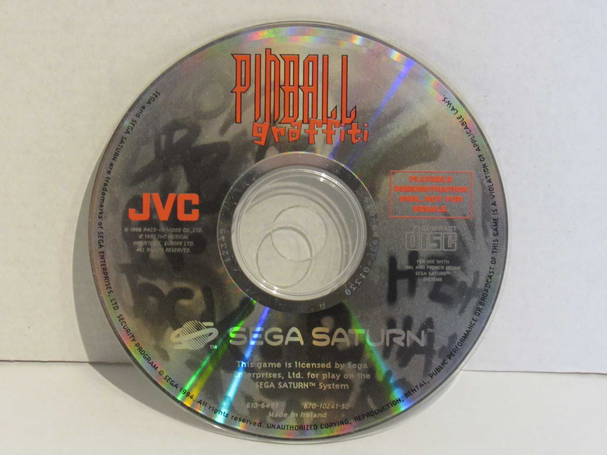 Sega Saturn Pinball Graffiti demo