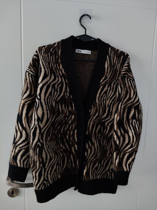 Sweter Zara kardigan gruby S 36