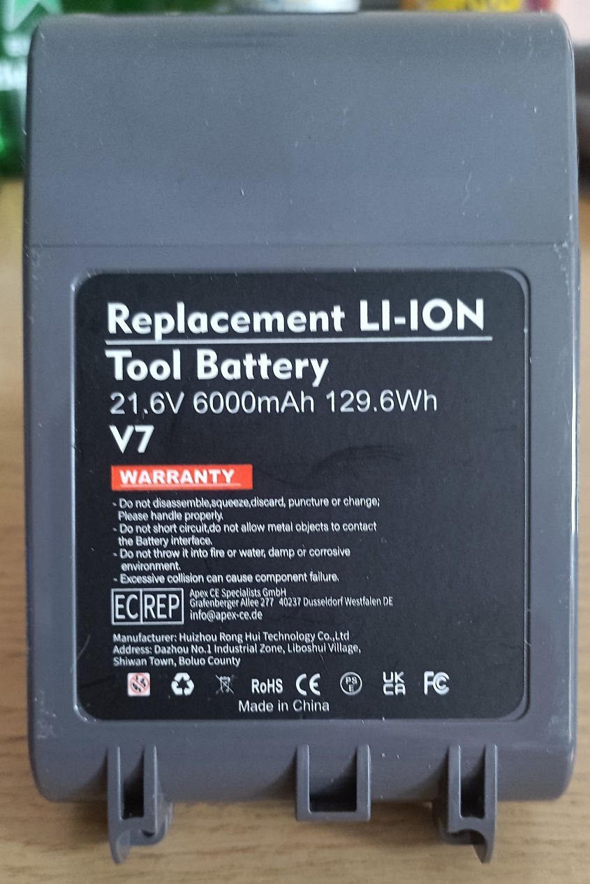 Uniwersalna bateria akumulator do Dyson V7 6000mAh 21.6V + 2 Filtry