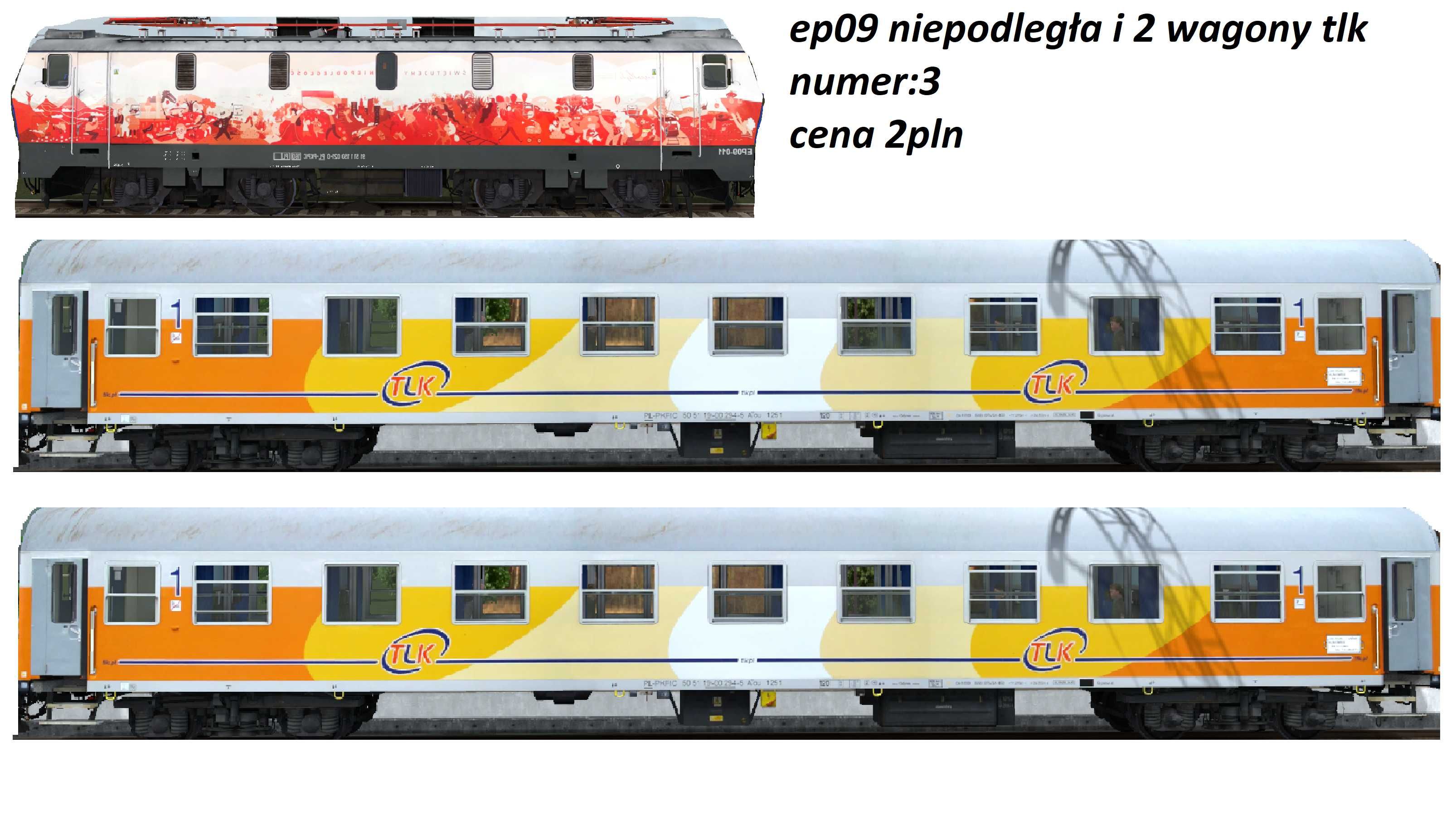 Model ep09 niepodległa i wagony tlk