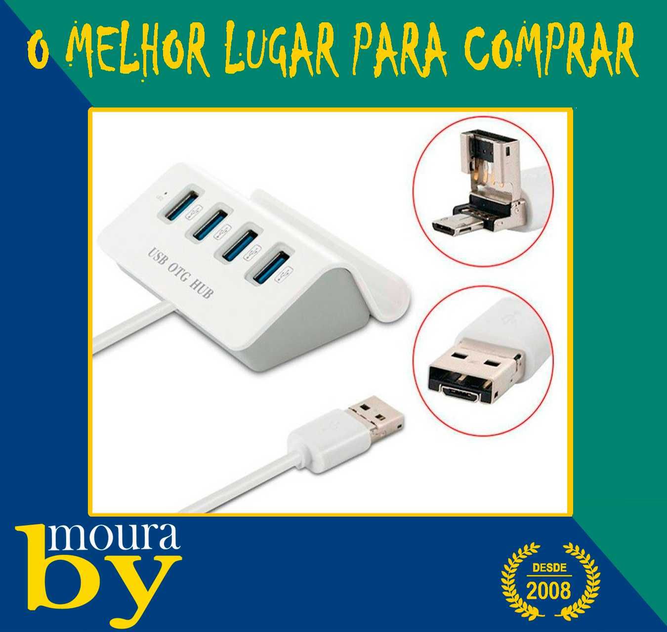 Hub Micro USB de 4 portas Hub OTG de alta velocidade