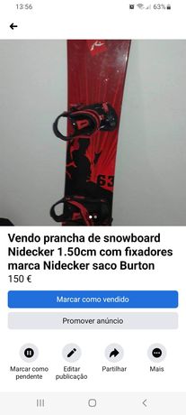 Vendo prancha de snowboard Nidecker
