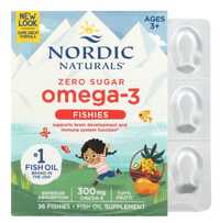 Nordic Naturals Omega-3 Fishies дитяча омега без цукру 36 табл 300мг