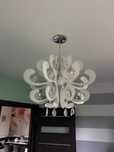 Żyrandol, lampa sufitowa glamour, kryształki