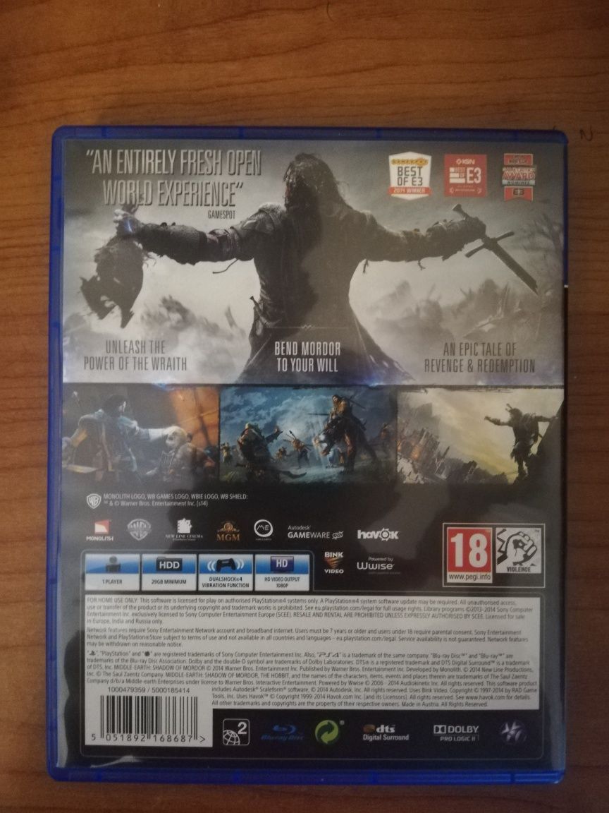 Shadow of Mordor PS4