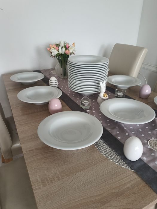 Talerze na zupę porcelanowe 24 szt