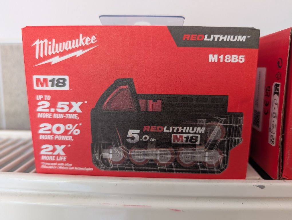 Akumulator M18 Milwaukee 5.0ah x2 oryginał Gwarancja