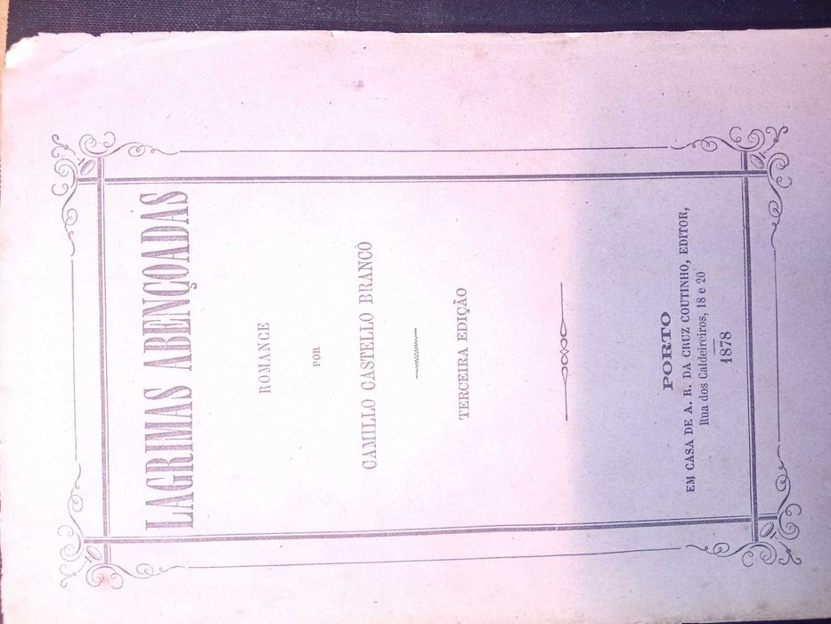 Lágrimas Abençoadas, Camilo Castelo Branco, 3ª Edição