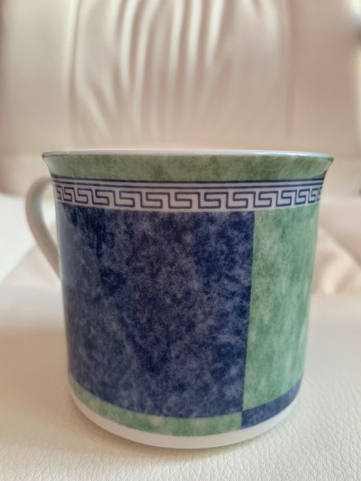 7 filiżanek zielone niebieskie