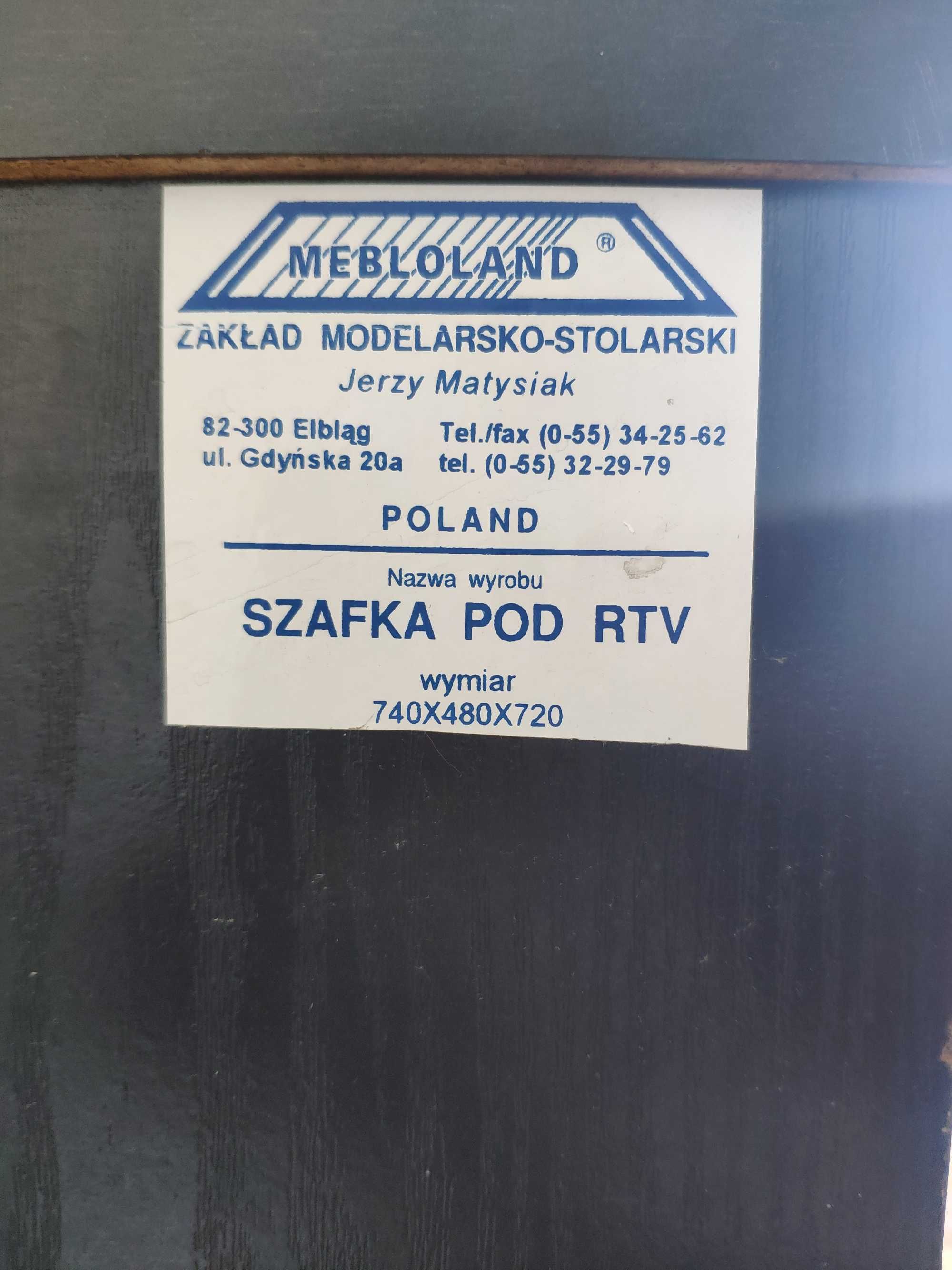 Szafka pod telewizor czarna