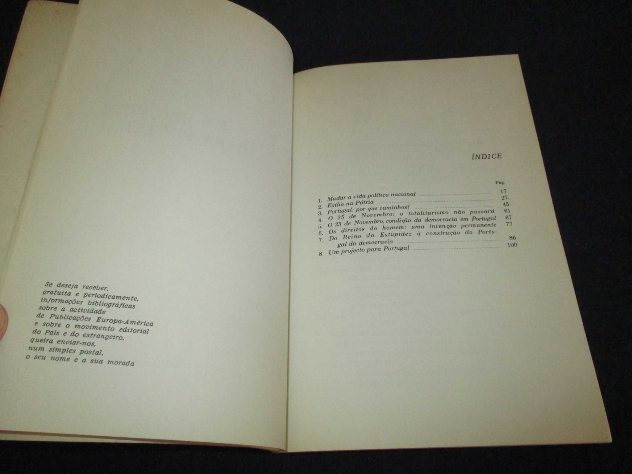 Livro Um Projecto para Portugal