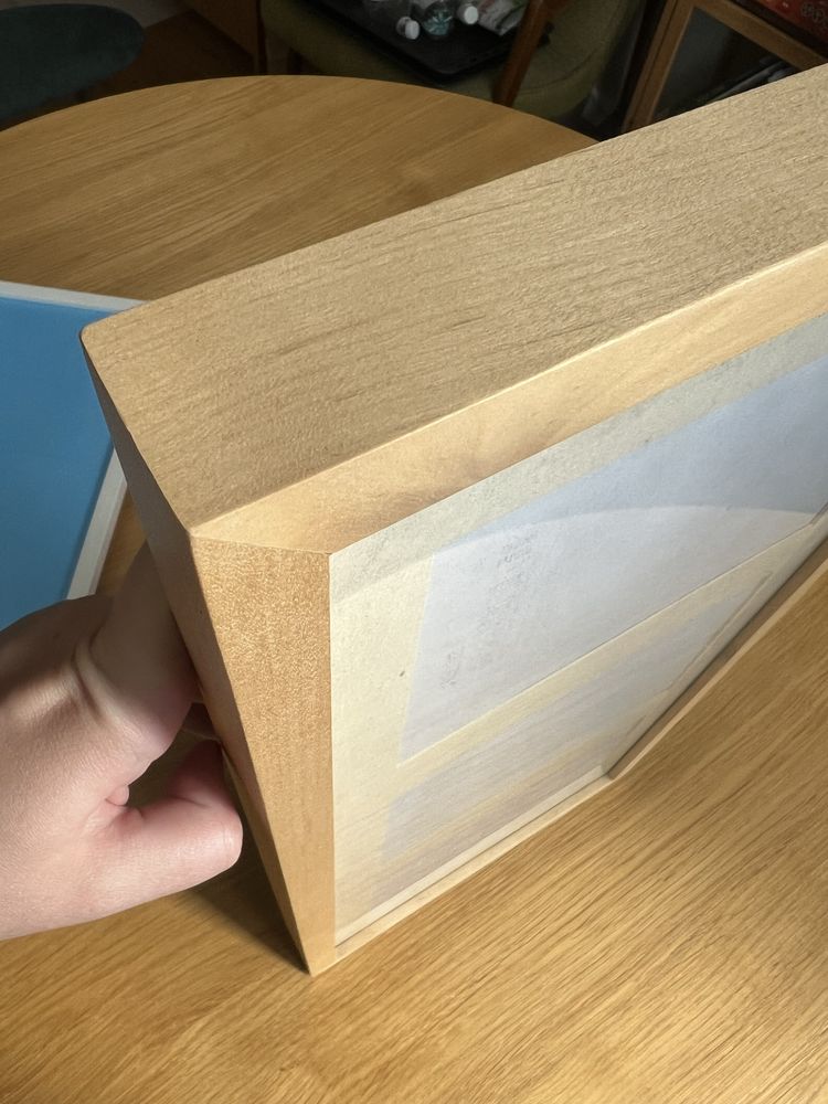 Potrójna ramka Ikea Ribba drewniana jasna