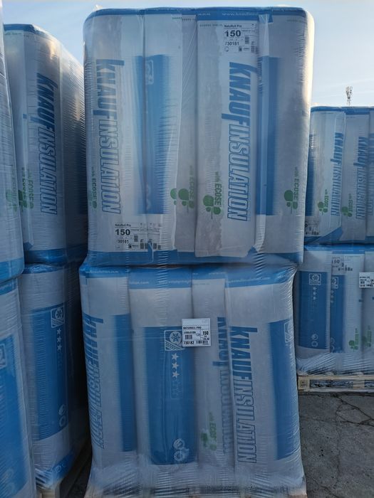 Wełna mineralna Knauf 039 NatuRoll PRO 150 mm, poddasza 24 zł m2