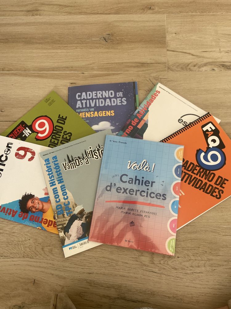 Cadernos de atividades 7.º,8.º,9.º