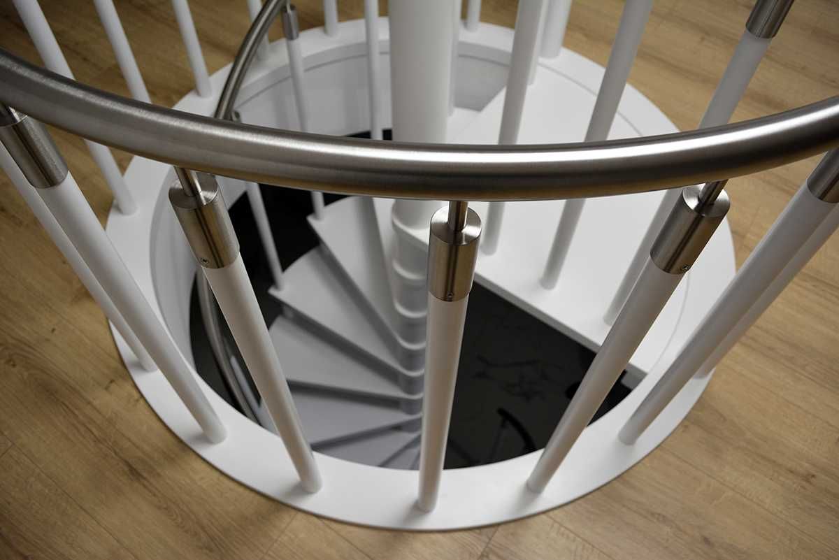Schody kręcone okrągłe 120 cm PROMOCJA - model RETRO - montaż GRATIS