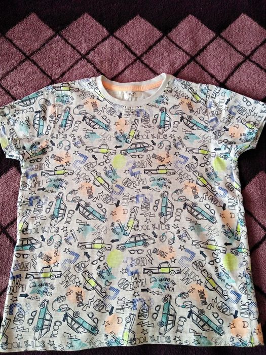 Bluzki krótki rękaw f&f roz. 128 stan bardzo dobry