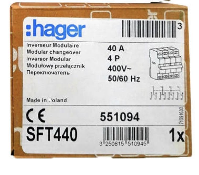 Hager sft440 перемикач для генератора