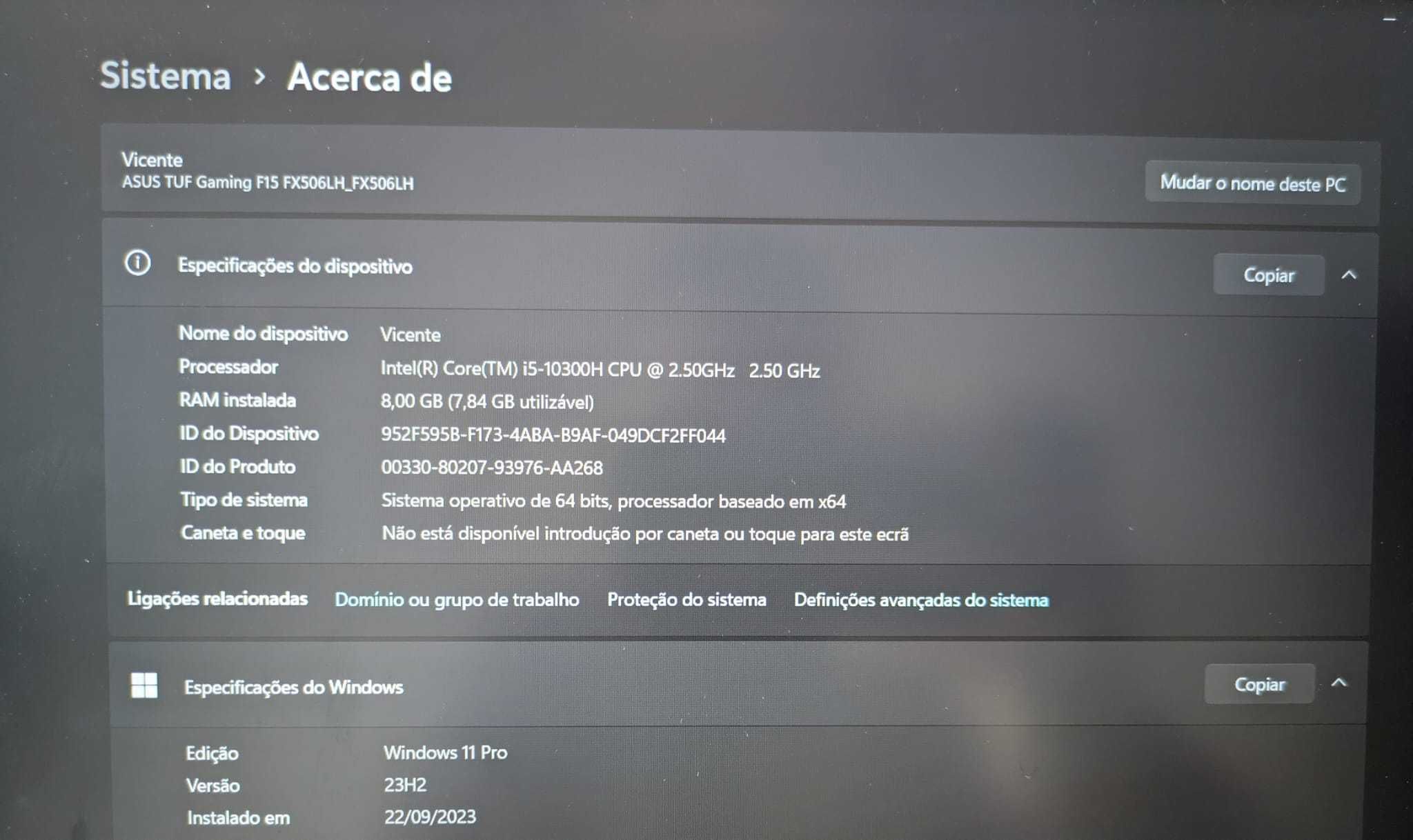 Portátil ASUS 144HZ / i5 / NVIDIA GTX 1650 16GB / RAM 8GB / SSD 512GB