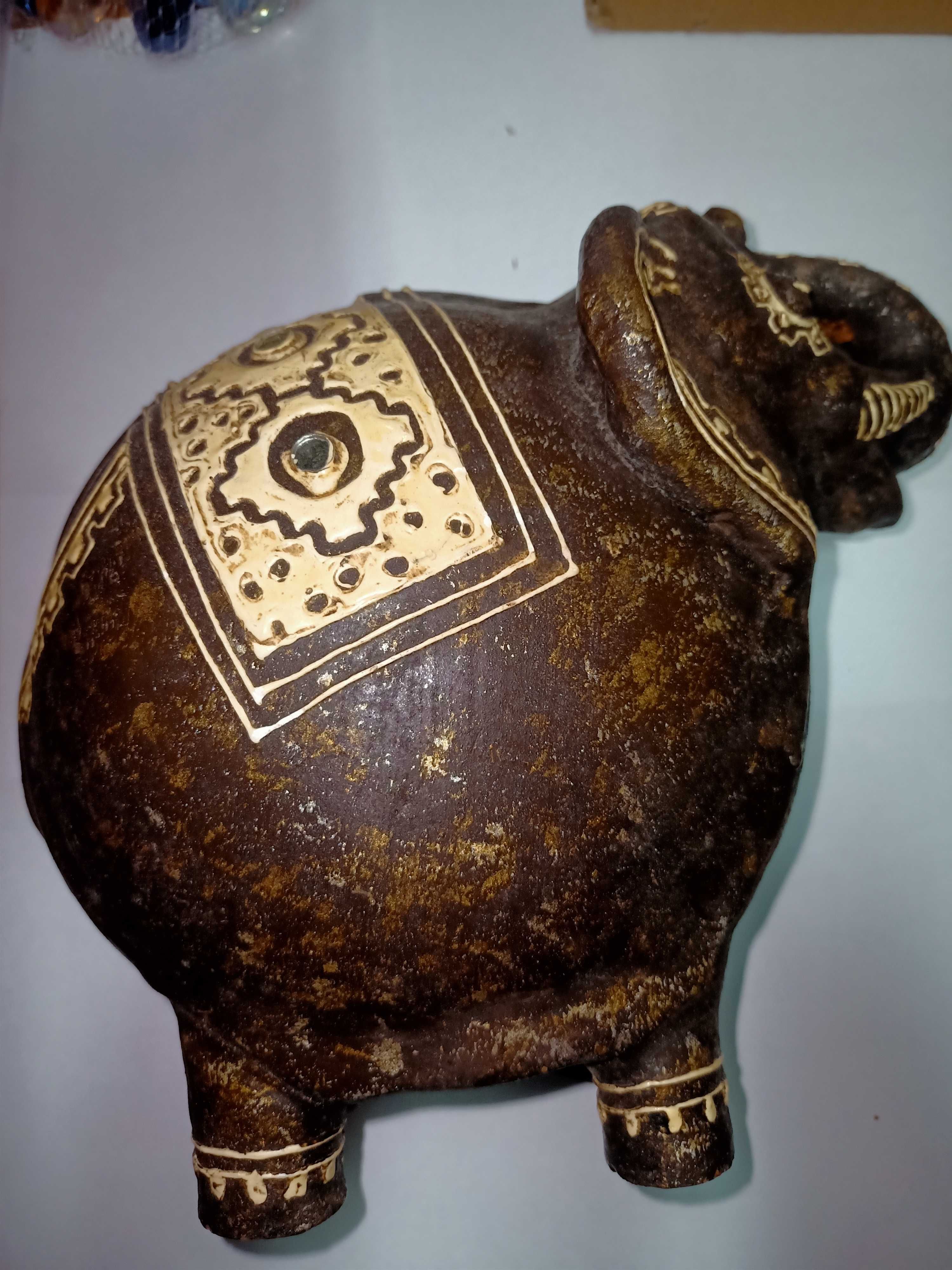 Skarbonka słoń ceramika 19 cm