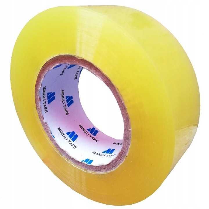 Taśma klejąca bezbarwna kauczukowa rolka XXL 180mb szerokość 48mm
