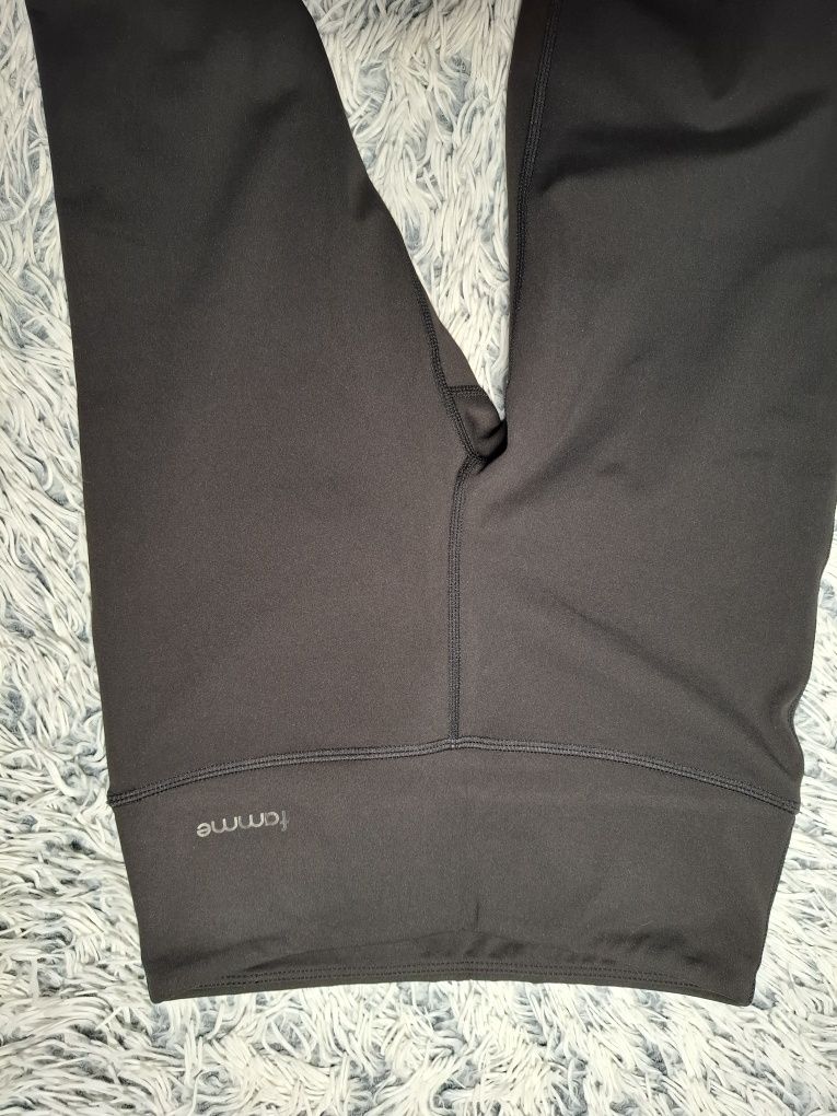 Legginsy z szerokimi XS nogawkami wysoki stan szeroka nogawka