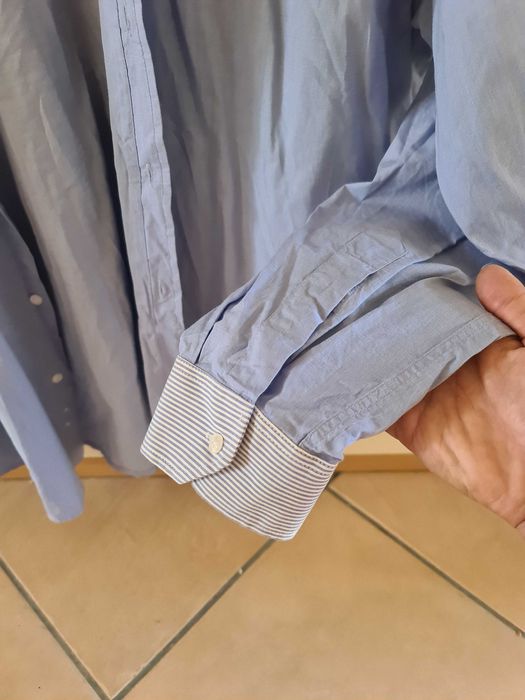 Camisa Italiana Azul Slim Fit Tamanho L - Humberto Pascuini Shirt