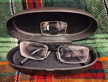 Okulary korekcyjne -5,0/-4,75 | oprawki + etui Polaroid