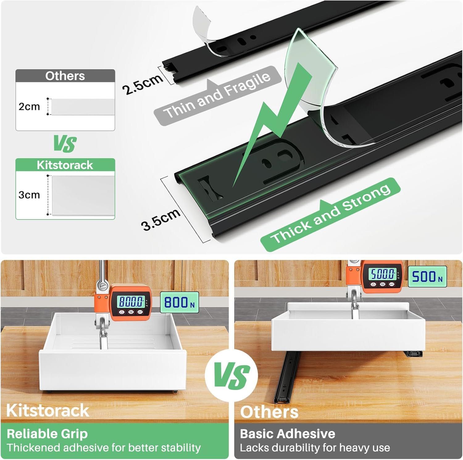 Wysuwany organizer do szafek, szuflada 25 x 43 x 8 cm biala