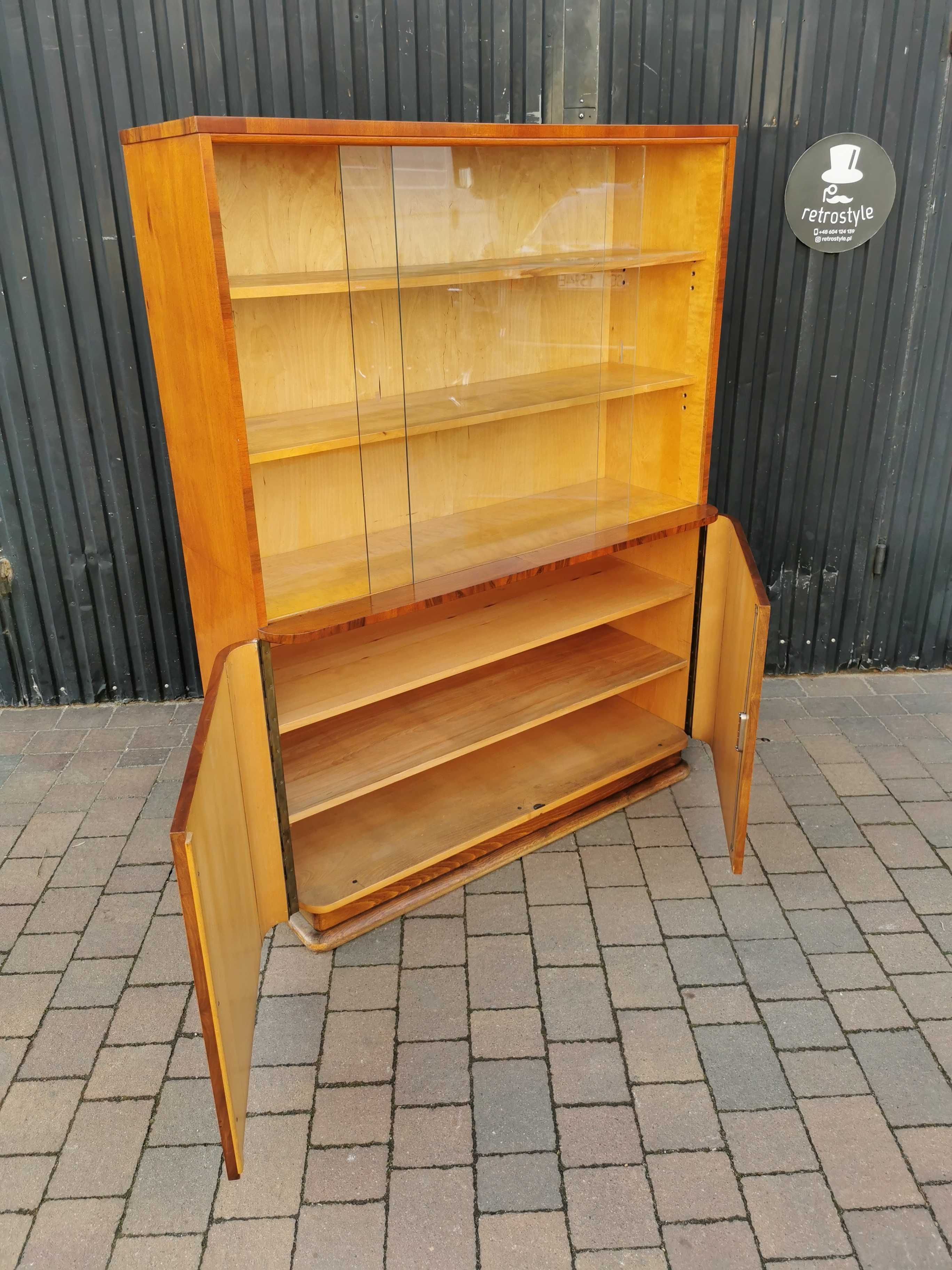 Biblioteczka ART DECO, proj. J. Halabala, Czechosłowacja '30-'50, PRL