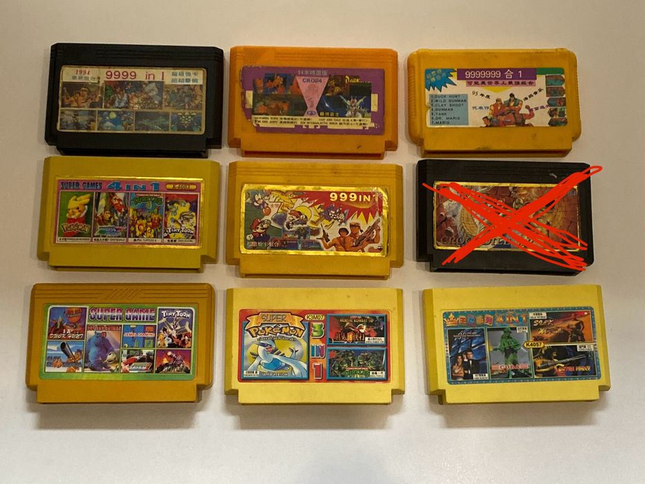 Картріджі для ігрової приставки денді 8 шт (Famicom) 8bit