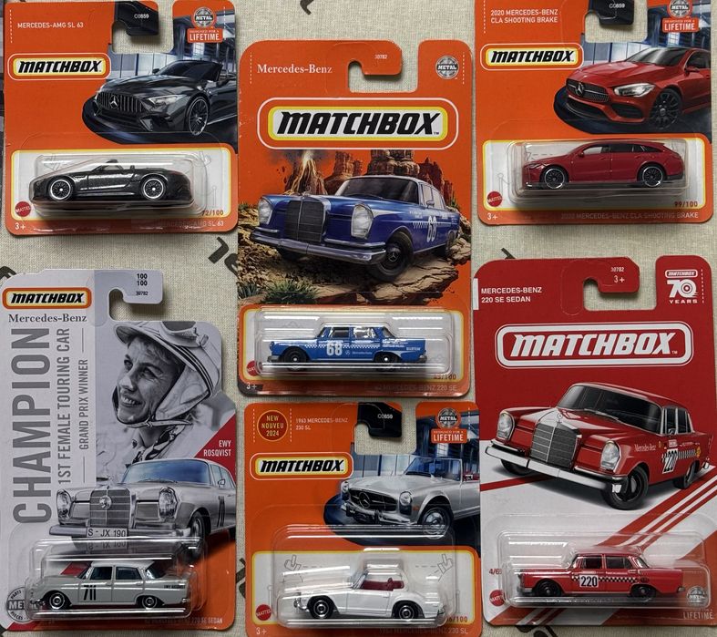 Hot Wheels Matchbox Mersedes 500e, Unimog, 220, amg sl 63, cla