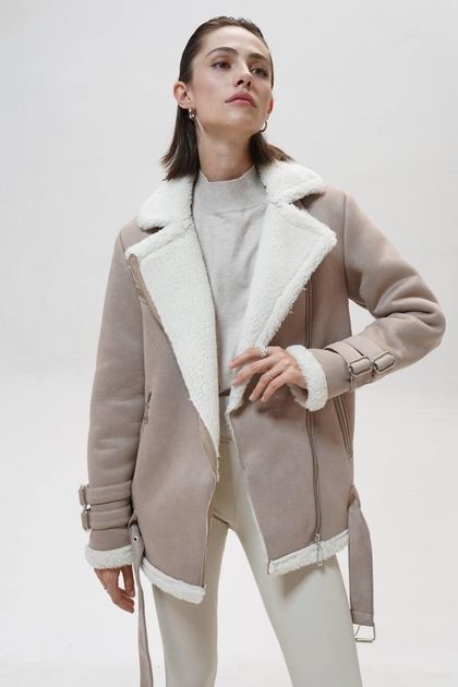 Дублянка авіатор бежева