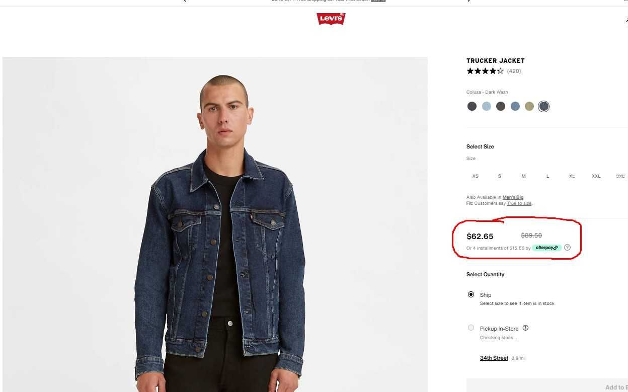 Пиджак Levi's The Trucker Jacket  Levis PREMIUM  100%  Оригинал