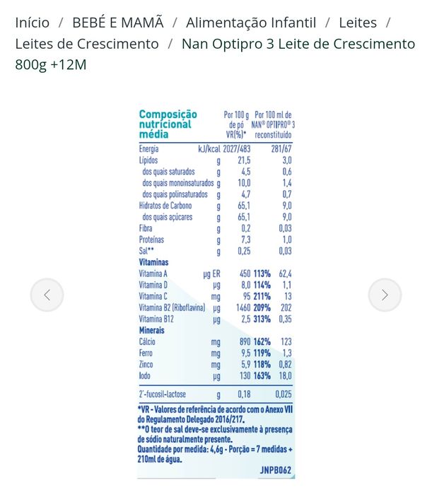 2 latas de Leite em pó Nan