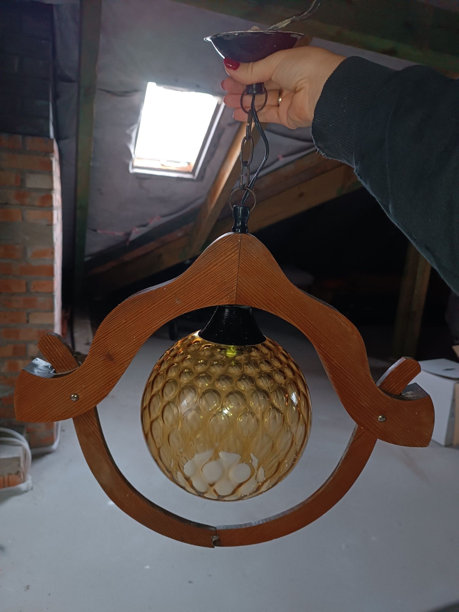 Lampa wisząca prl retro