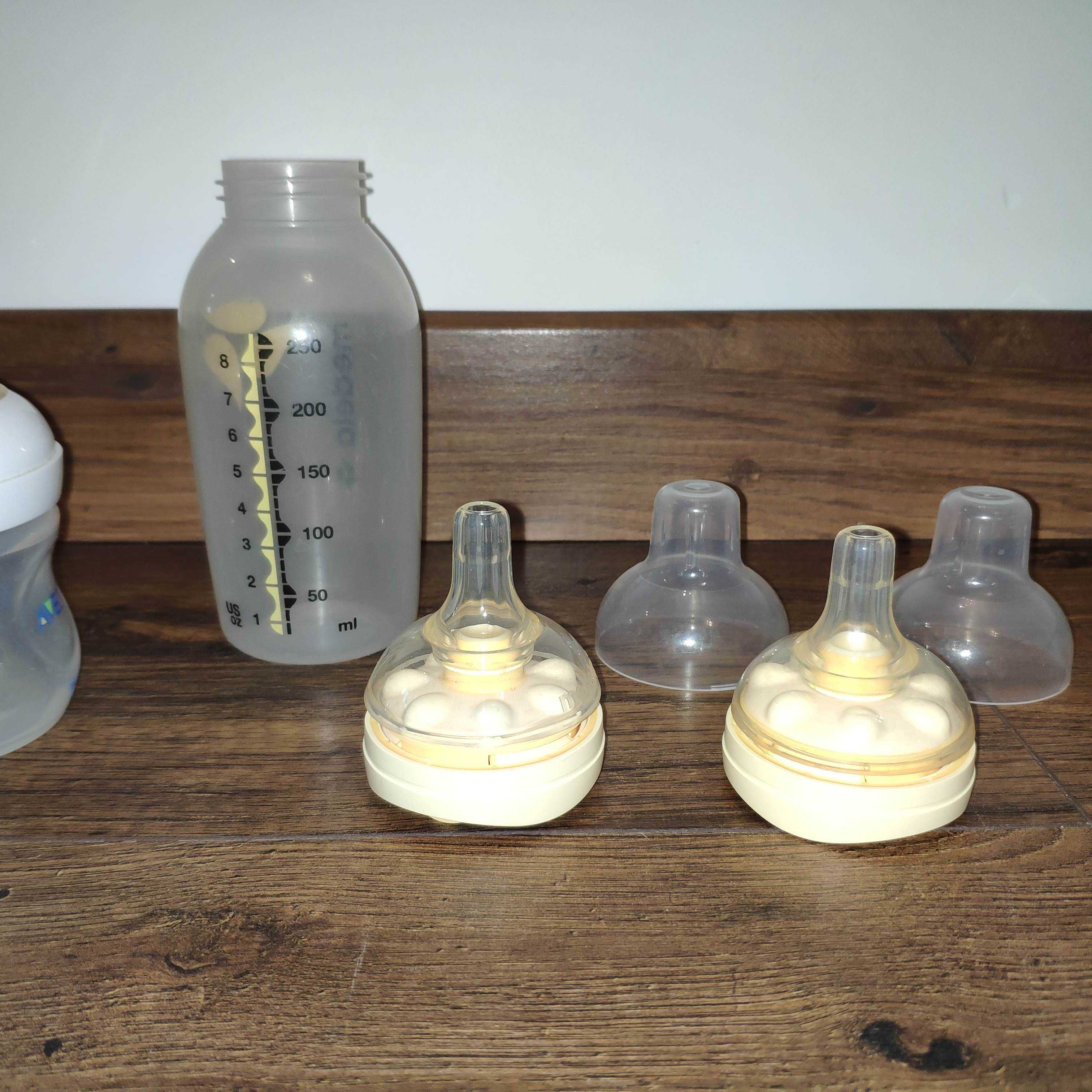 Smoczek Medela Calma x2, Philips Avent Natural x2, gryzak na owoce x 2