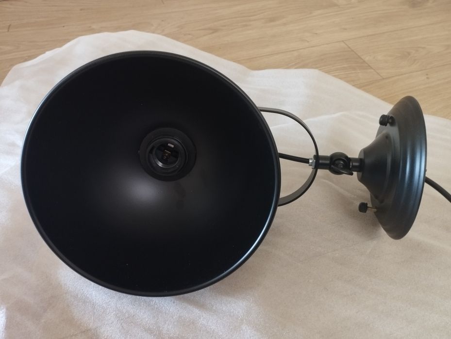 Kinkiet industrialny czarny nowy żarówka e27 - 4 szt.