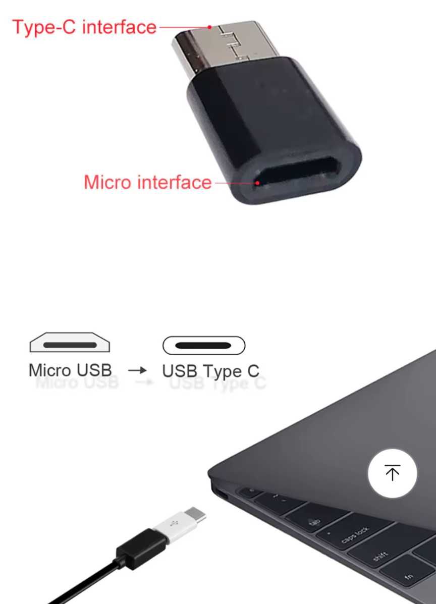 Перехідник мікро USB на USB Type C