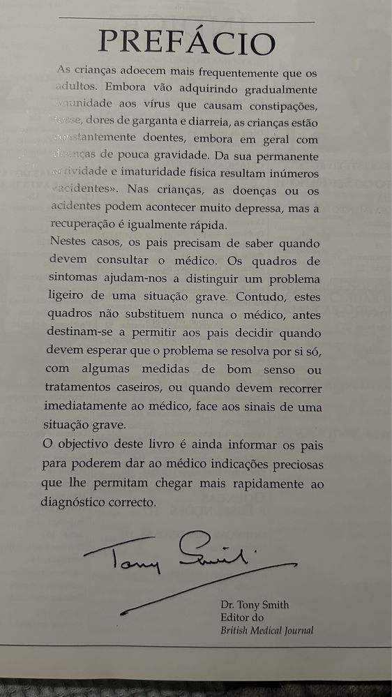 Sintomas das crianças
