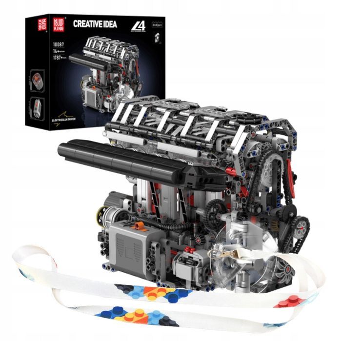 Klocki 1787 el. Silnik L4 benzynowy model Mould King 10087