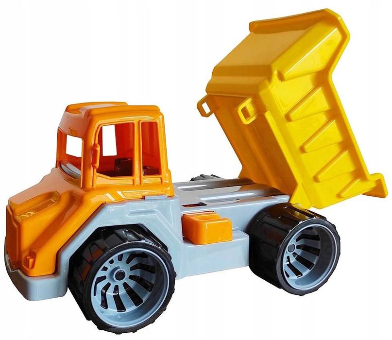 Wywrotka + wóz taczka z raczką + foremki do piasku