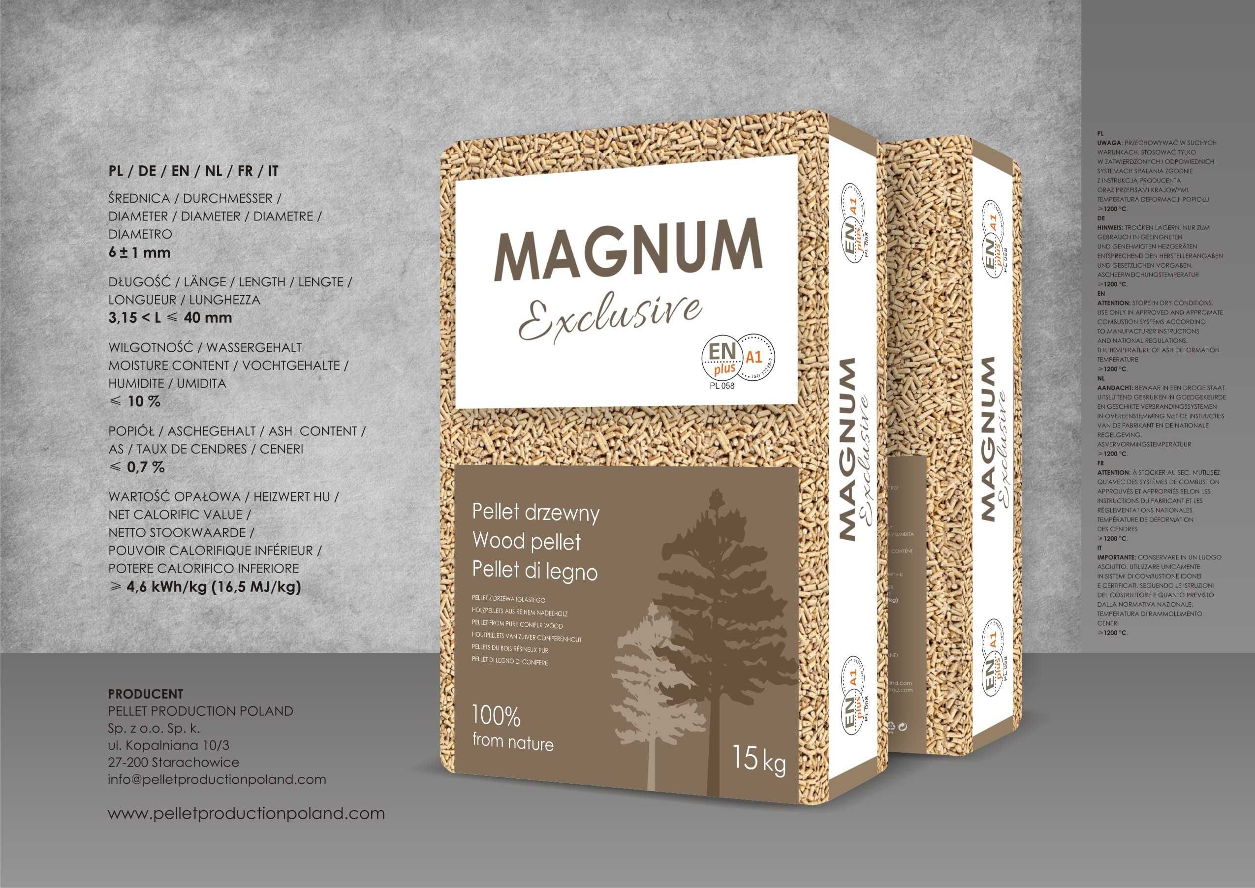 Pellet Magnum Perfect ENplus A1 Transport gratis.