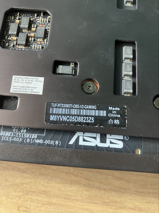 Asus TUF RTX 3060 Ti V2 Gaming OC 8GB