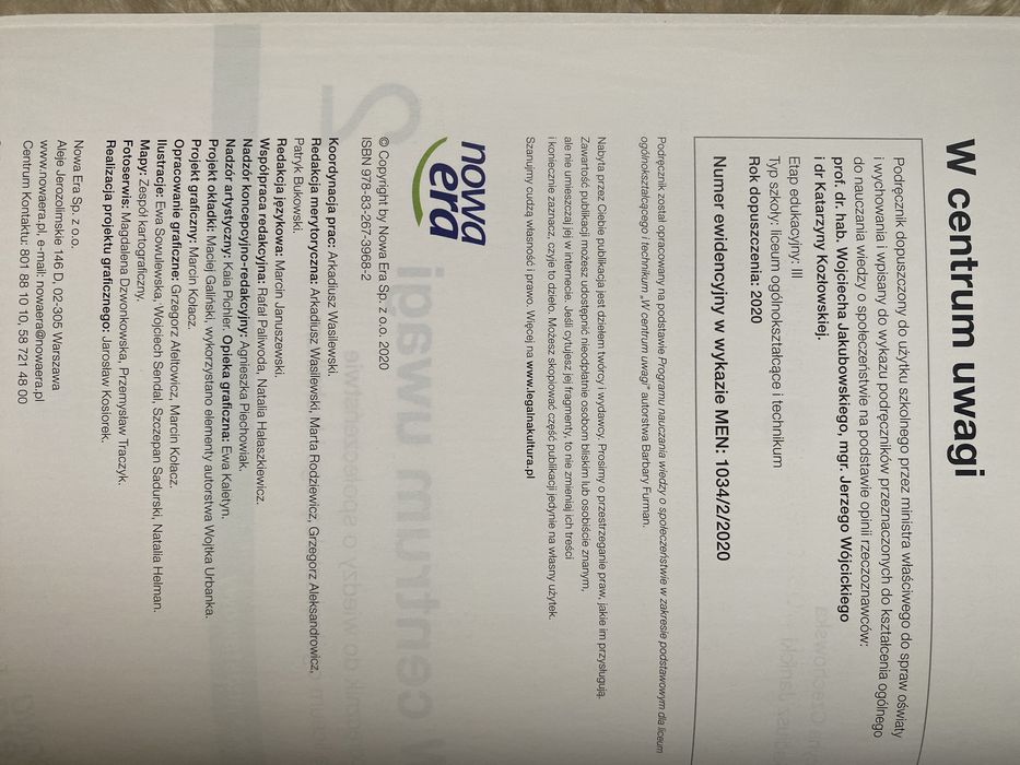 W centrum uwagi 2 - podręcznik dla liceum i technikum