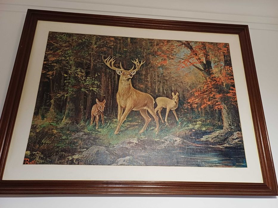 Quadro gobelin veados