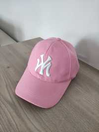 nowa czapka z daszkiem różowa z wyszywanym logo NY regulowana uniwersa