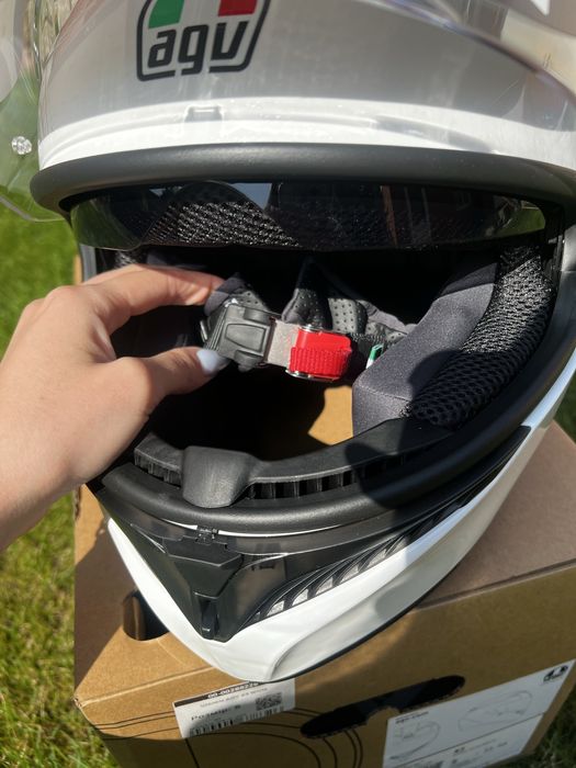 Новый мотошлем AGV K3 Mono Seta White, размер S (55–56)